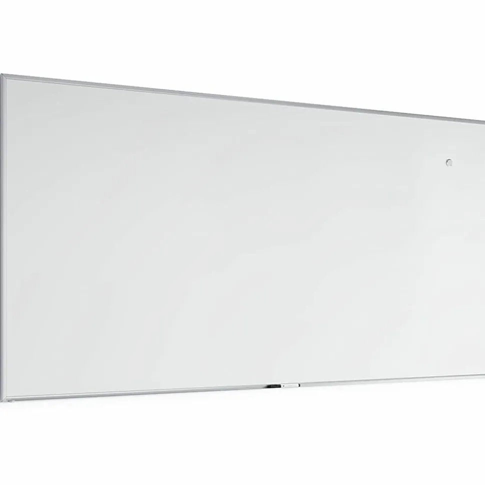 U Brands Magnetic Porcelain Steel Board, 96" X 48", White Aluminum Frame, Actual Size 95" X 47" (4902U00-01)