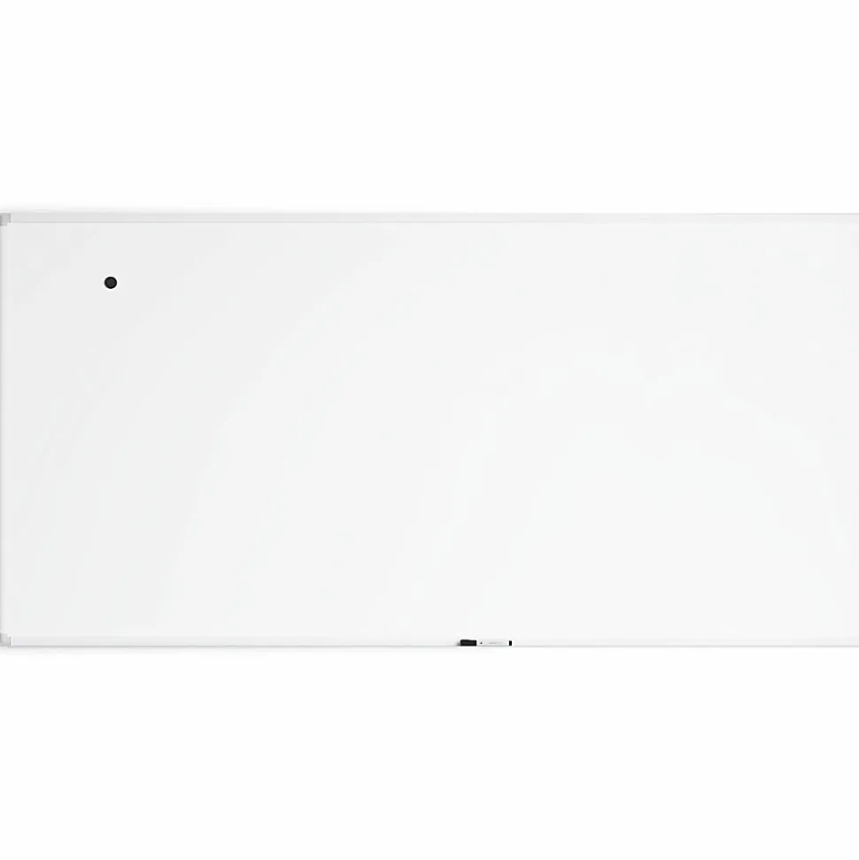 U Brands Magnetic Porcelain Steel Board, 96" X 48", White Aluminum Frame, Actual Size 95" X 47" (4902U00-01)