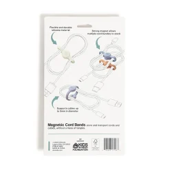 U Brands® Magnetic Silicone Cord Organizers, 5/8", Assorted Colors, Set Of 3 Organizers, 7146U06-24
