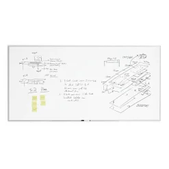 U Brands Melamine Dry-Erase Board, 96" X 48", Silver Aluminum Frame, Actual Size 95" X 47" (064U00-01)