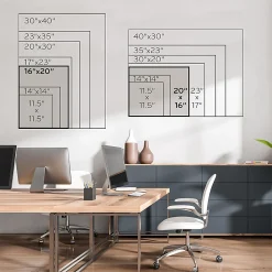 U Brands 3N1 Magnetic Mod Dry-Erase Board, 20