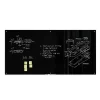 U Brands® Non-Magnetic Glass Dry-Erase Board, 96" X 48", Black Surface, Frameless, Actual Size 95" X 47" (3015U00-01)