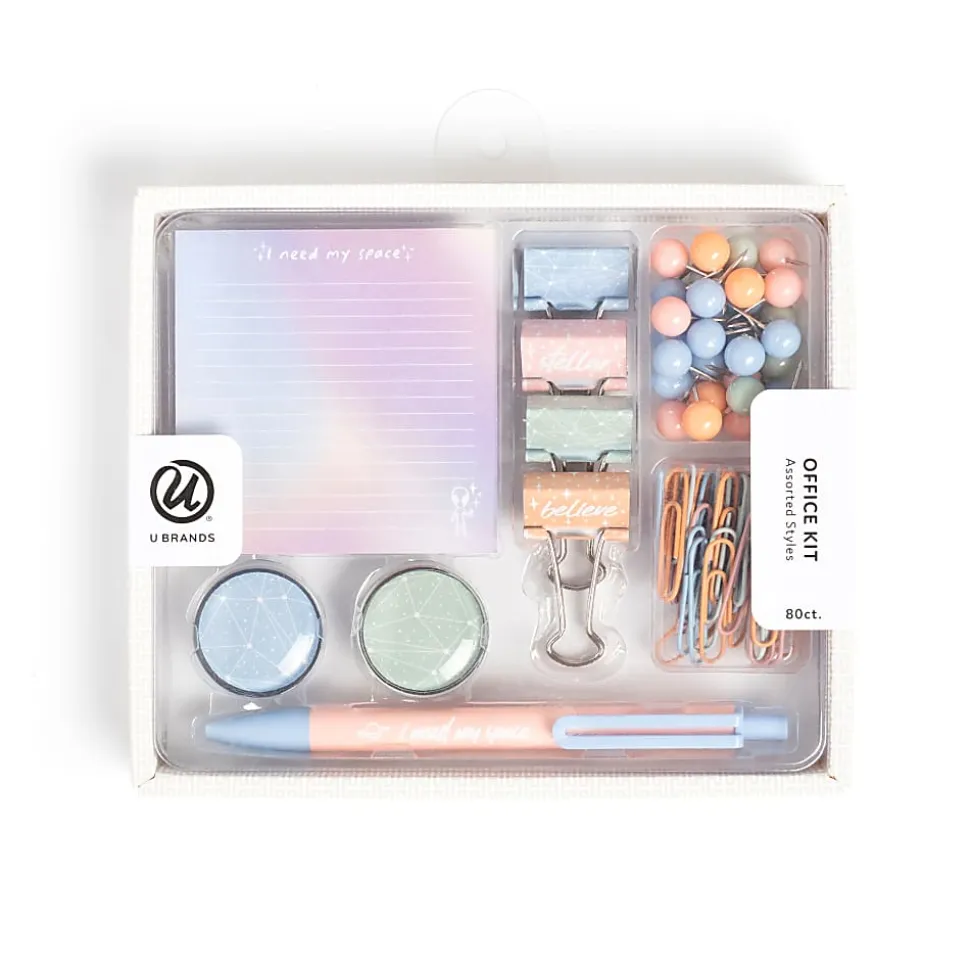 U Brands® Novelty Stationery Kit, Galactic Mirage, Kit Of 80 Pieces