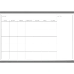 U Brands PINIT Magnetic Dry-Erase Monthly Calendar Board, 36
