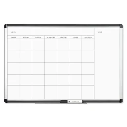 U Brands PINIT Magnetic Dry-Erase Monthly Calendar Board, 36