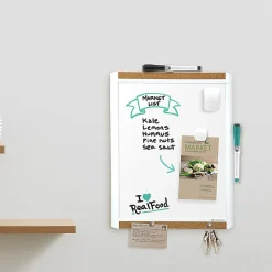 U Brands PINIT Magnetic Dry-Erase Board, Steel, 11