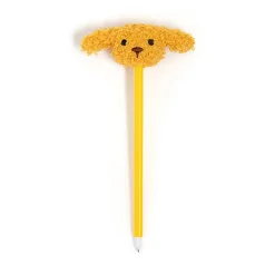 U Brands® Puppy Pal Novelty Ballpoint Pen, Medium Point, 0.7 mm, Yellow Barrel, Black Ink
