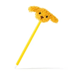U Brands® Puppy Pal Novelty Ballpoint Pen, Medium Point, 0.7 mm, Yellow Barrel, Black Ink