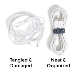 U Brands® Silicone Cord Organizer Bands, Assorted, Set Of 6 Bands