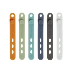 U Brands® Silicone Cord Organizer Bands, Assorted, Set Of 6 Bands