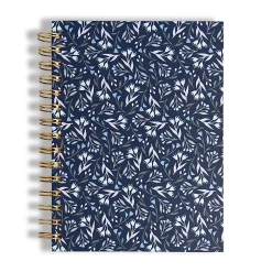 U Brands® Spiral Journal And Catalina Pen Set, 6" x 8", College Rule, 150 Pages (75 Sheets), Navy Floral