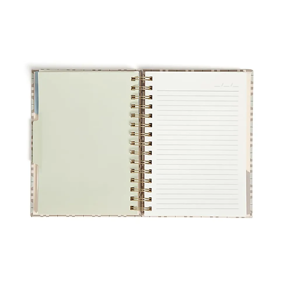 U Brands® Spiral Journal, With 3 Tab Dividers, 6" x 8", Geo Oasis, Total Quantity 1