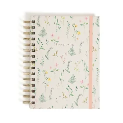 U Brands® Spiral Journal, With 3 Tab Dividers, 6" x 8", Pressed Botanical, Total Quantity 1
