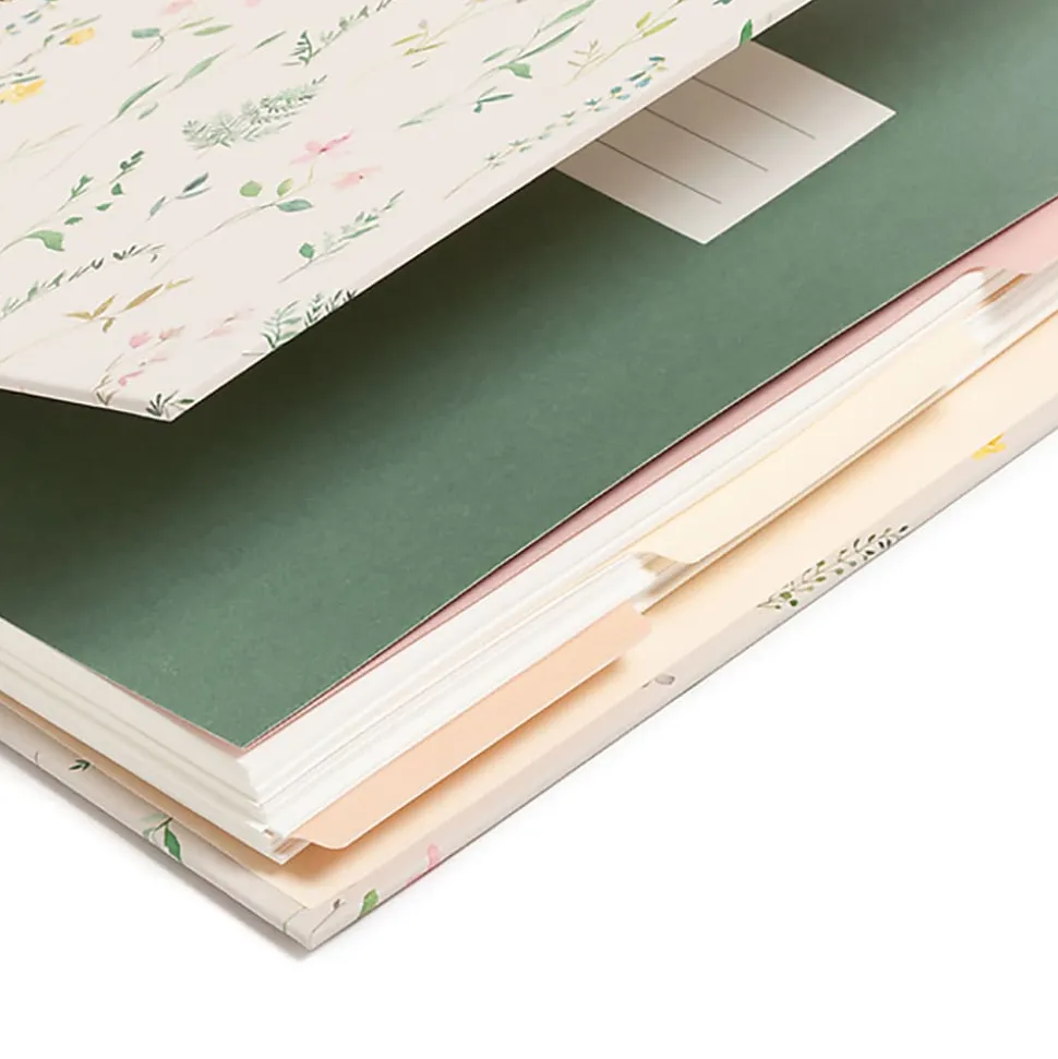 U Brands® Spiral Journal, With 3 Tab Dividers, 6" x 8", Pressed Botanical, Total Quantity 1
