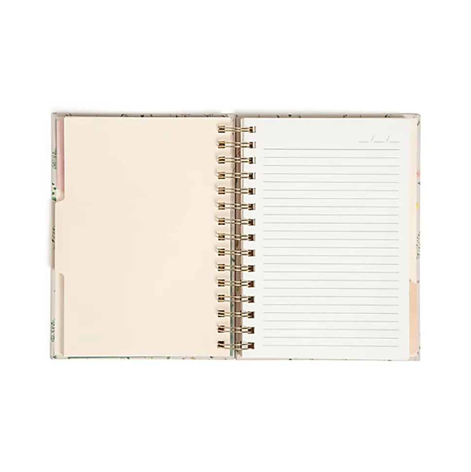 U Brands® Spiral Journal, With 3 Tab Dividers, 6" x 8", Pressed Botanical, Total Quantity 1