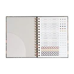 U Brands® Spiral Journal, 6" x 8", College Rule, 150 Pages (75 Sheets), Black Botanical Studies