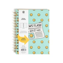U Brands® Spiral Journal, 6" x 8", News Flash Design, Total Qty 1