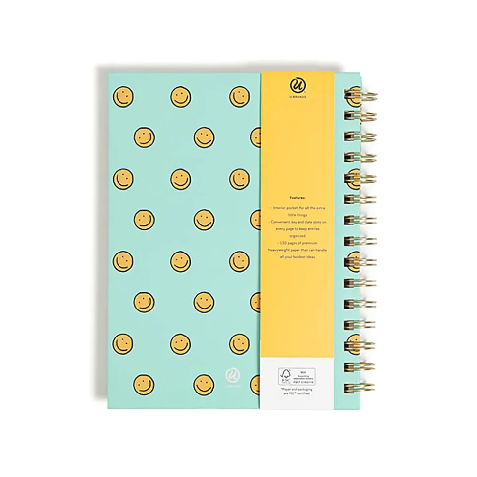 U Brands® Spiral Journal, 6" x 8", News Flash Design, Total Qty 1
