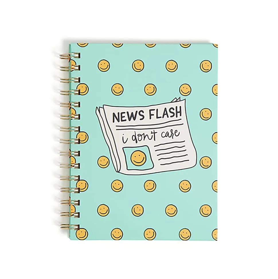 U Brands® Spiral Journal, 6" x 8", News Flash Design, Total Qty 1