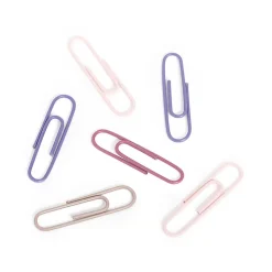 U Brands® Standard Paper Clips, 32mm, Assorted Soft Dye, Jar Of 300 Clips
