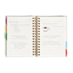 U Brands® 5-Tab Spiral Journal, 6” x 8”, College Rule, 400 Pages (200 Sheets), Stripes & Brights
