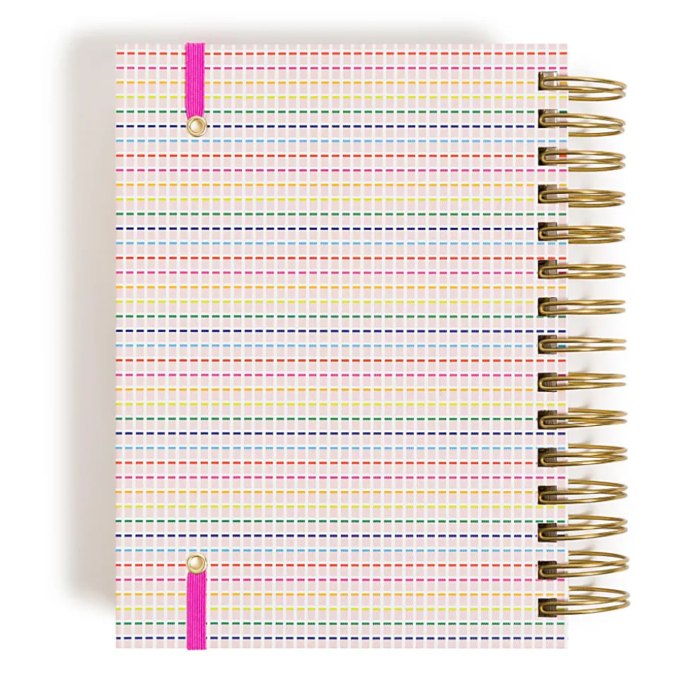 U Brands® 5-Tab Spiral Journal, 6” x 8”, College Rule, 400 Pages (200 Sheets), Stripes & Brights