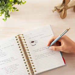 U Brands® 5-Tab Spiral Journal, 6” x 8”, College Rule, 400 Pages (200 Sheets), Stripes & Brights