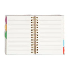 U Brands® 5-Tab Spiral Journal, 6” x 8”, College Rule, 400 Pages (200 Sheets), Stripes & Brights