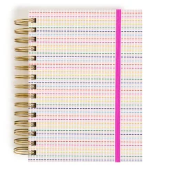 U Brands® 5-Tab Spiral Journal, 6” x 8”, College Rule, 400 Pages (200 Sheets), Stripes & Brights