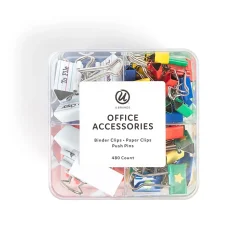 U Brands® Teacher Office Accessory Quad Kit, Assorted Colors, Kit Of 480 Pieces