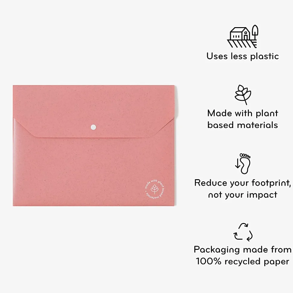 U Brands U-Eco™ Poly Document Holders, 0.59" Expansion, Letter (8 1/2" x 11"), Assorted Colors, Pack Of 10