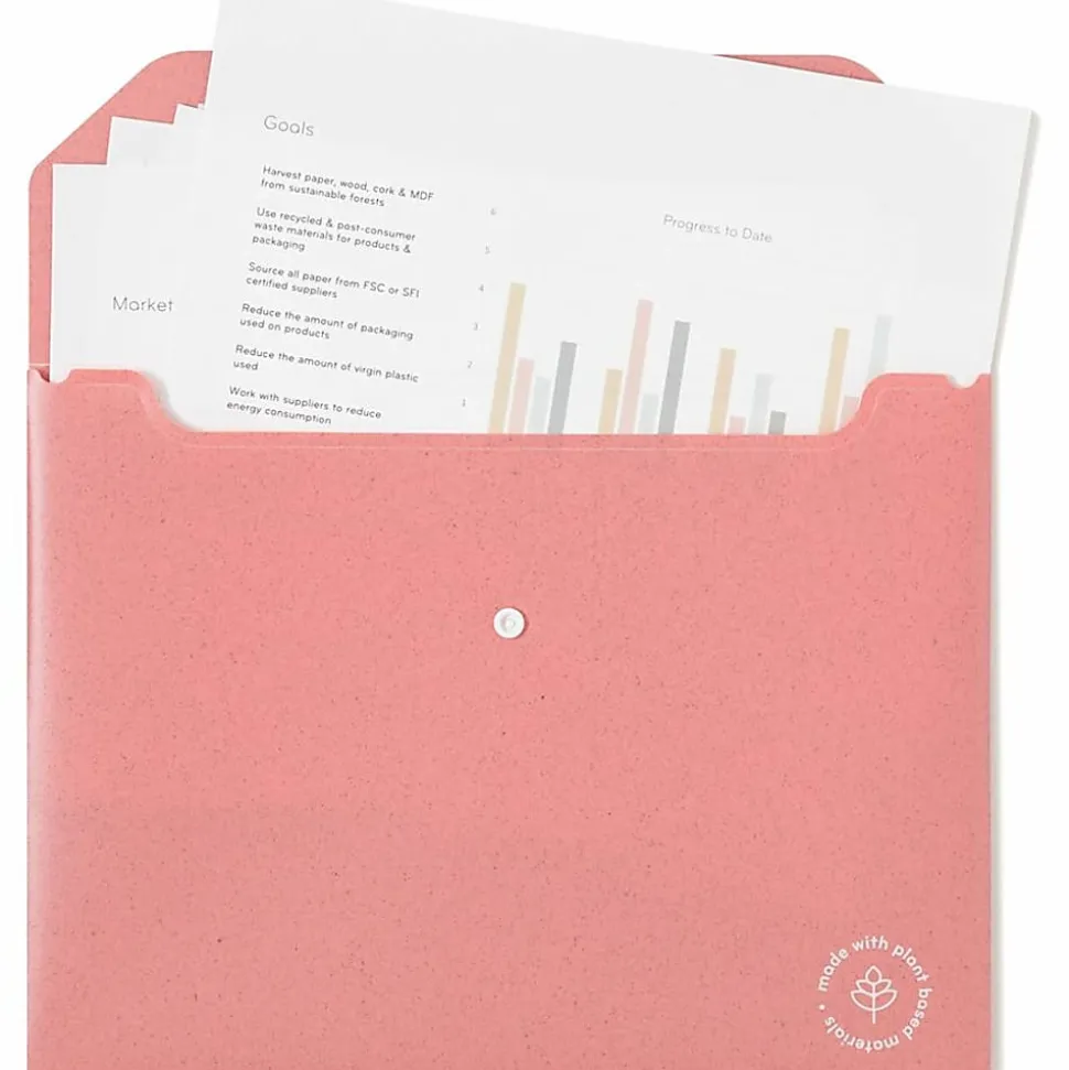 U Brands U-Eco™ Poly Document Holders, 0.59" Expansion, Letter (8 1/2" x 11"), Assorted Colors, Pack Of 10