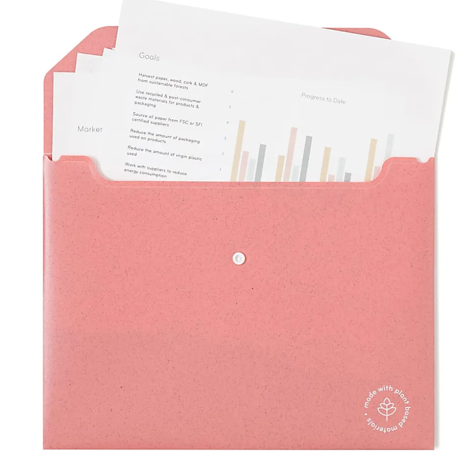 U Brands U-Eco™ Poly Document Holders, 0.59" Expansion, Letter (8 1/2" x 11"), Assorted Colors, Pack Of 10
