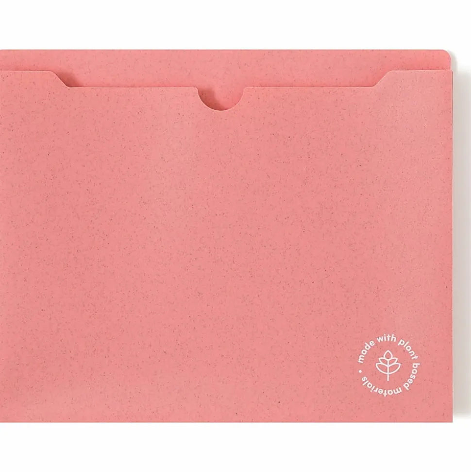 U Brands U-Eco™ Poly File Jackets, 1" Expansion, Letter (8 1/2" x 11"), Assorted Colors, Pack Of 10