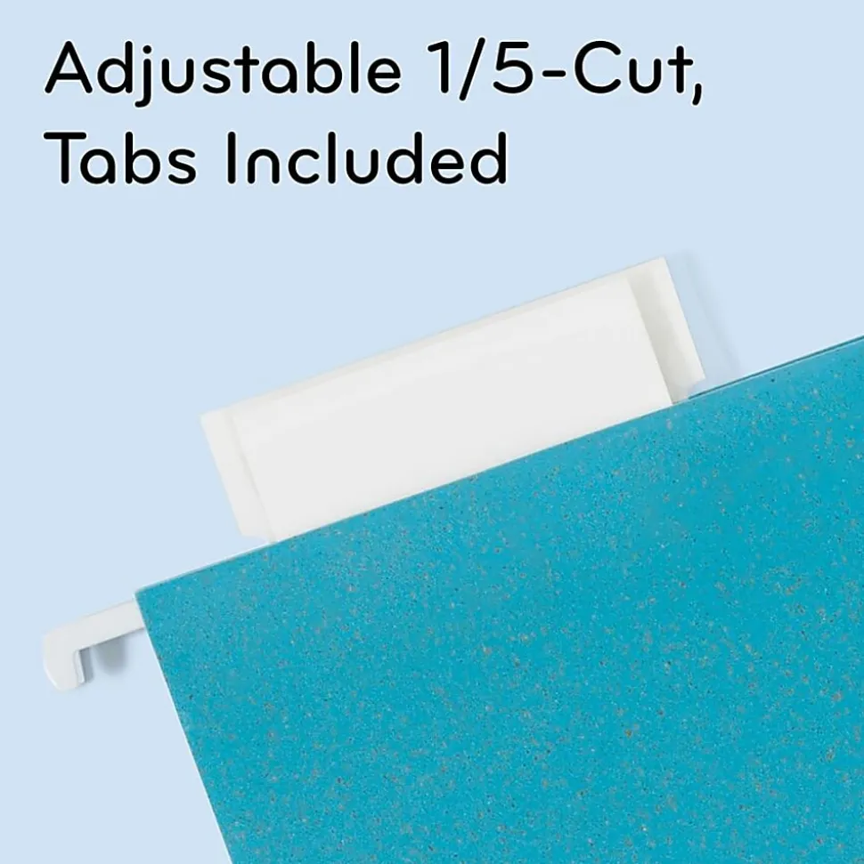 U Brands U-Eco™ Poly Hanging File Folders, Pack Of 12, Letter (8 1/2" x 11"), Assorted Colors