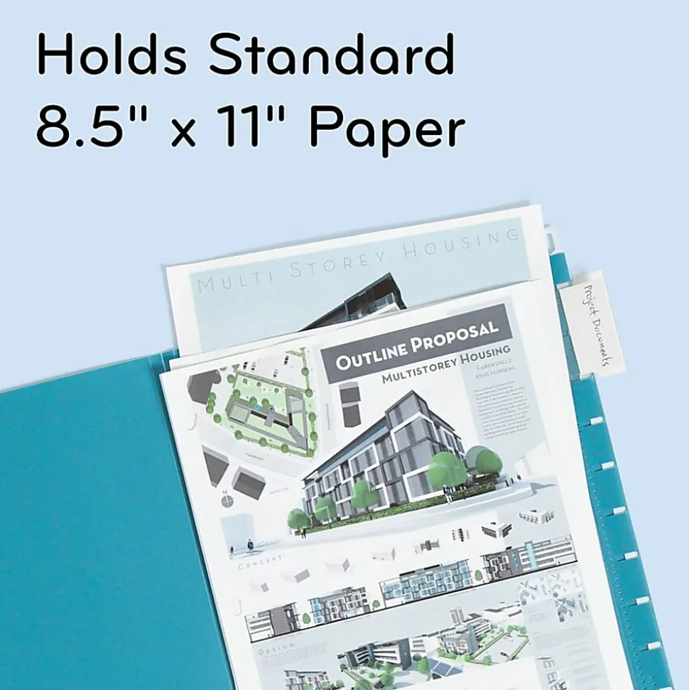 U Brands U-Eco™ Poly Hanging File Folders, Pack Of 12, Letter (8 1/2" x 11"), Assorted Colors