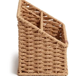 U Brands Woven All-in-1 Desk Organizer, 3 Compartment(s), 5.70"H x 10.20"W x 4.90"D, Sturdy, Brown