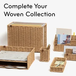 U Brands Woven All-in-1 Desk Organizer, 3 Compartment(s), 5.70