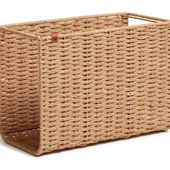 U Brands Woven File Basket, 10.20"H x 13.80"W x 7"D, Brown