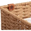 U Brands Woven Paper Tray, 12.60"H x 9.70"W x 4.60"D, Sturdy, Brown