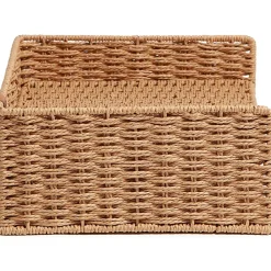 U Brands Woven Paper Tray, 12.60"H x 9.70"W x 4.60"D, Sturdy, Brown