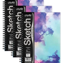 UCreate Fashion Poly Sketch Books, 75 Sheets, 12