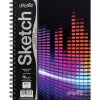 UCreate Fashion Poly Sketch Books, 75 Sheets, 12" x 9", Unruled, Sonic Vibes, Pack Of 3 Books