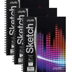 UCreate Fashion Poly Sketch Books, 75 Sheets, 12