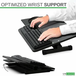 Uncaged Ergonomics KT3 Adjustable Height Tilt Computer Keyboard Stand. Ergonomic On Desk Stand Up Desktop Riser. Raise Keyboards To Standing Height