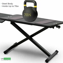Uncaged Ergonomics KT3 Adjustable Height Tilt Computer Keyboard Stand. Ergonomic On Desk Stand Up Desktop Riser. Raise Keyboards To Standing Height