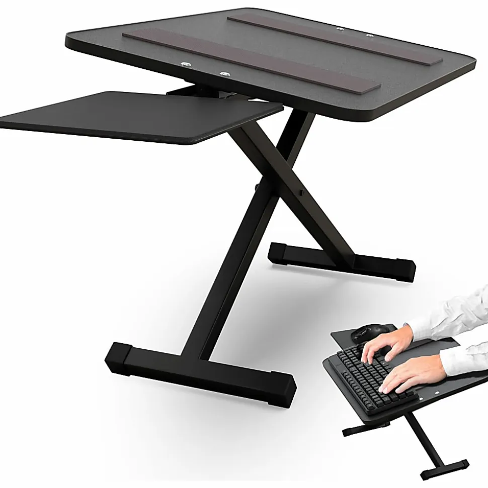 Uncaged Ergonomics KT3 Adjustable Height Tilt Computer Keyboard Stand. Ergonomic On Desk Stand Up Desktop Riser. Raise Keyboards To Standing Height