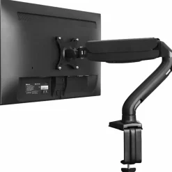 Uncaged Ergonomics Single Computer Monitor Arm With USB Ports| Universal VESA Mount Ergonomic Screen Holder Riser