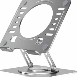 Uncaged Ergonomics Swivel Laptop Stand for Desk - Adjustable Laptop Riser Cooler with 360 Rotation - Up to 15.60