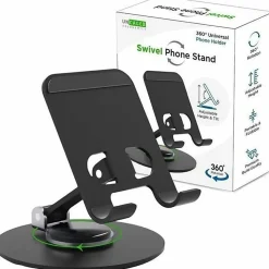 Uncaged Ergonomics Swivel Phone Stand, 4XSPSBLACK